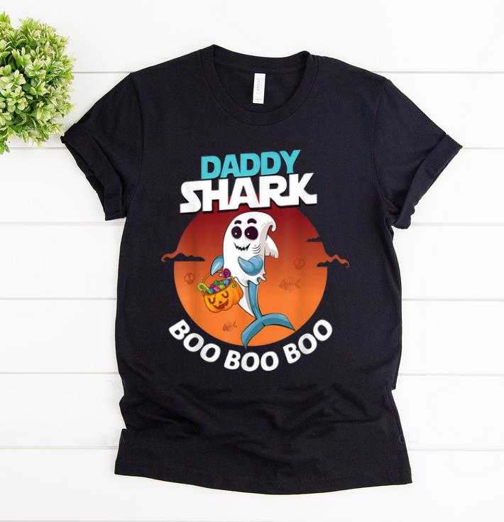Official Daddy Shark Boo Boo Boo Shark Ghost Halloween shirt 1 - Official Daddy Shark Boo Boo Boo Shark Ghost Halloween shirt