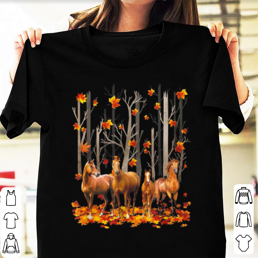 Official Horse Maple Leaf Fall Autumn Horse Lover shirt 1 - Official Horse Maple Leaf Fall Autumn Horse Lover shirt