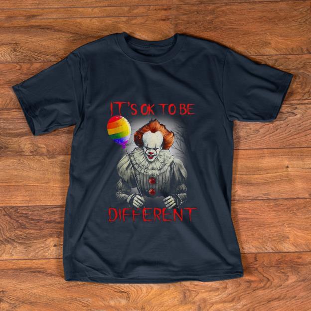 Official IT s Ok To Be Different LGBT Balloon Pennywise shirt 1 - Official IT’s Ok To Be Different LGBT Balloon Pennywise shirt