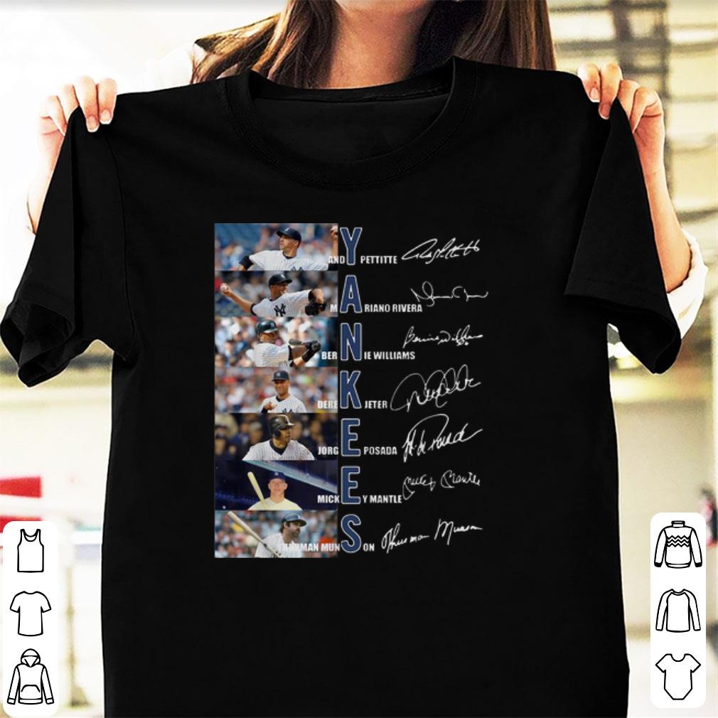 Official Yankees Derek Jeter Jorge Posada Mickey Mantle Signatures shirt 1 - Official Yankees Derek Jeter Jorge Posada Mickey Mantle Signatures shirt