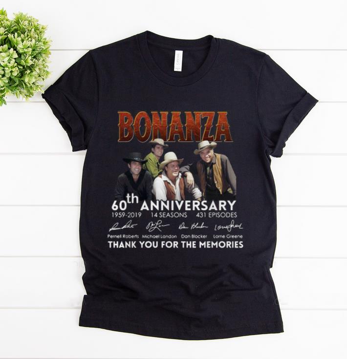 Original 60th Anniversary Thank You For The Memories 1959 2019 Bonanza shirt 1 - Original 60th Anniversary Thank You For The Memories 1959-2019 Bonanza shirt