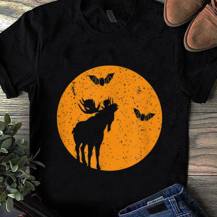 Original Full Moon Bats Moose Tee Funny Halloween Moose Gift shirt 1 - Original Full Moon Bats Moose Tee. Funny Halloween Moose Gift shirt