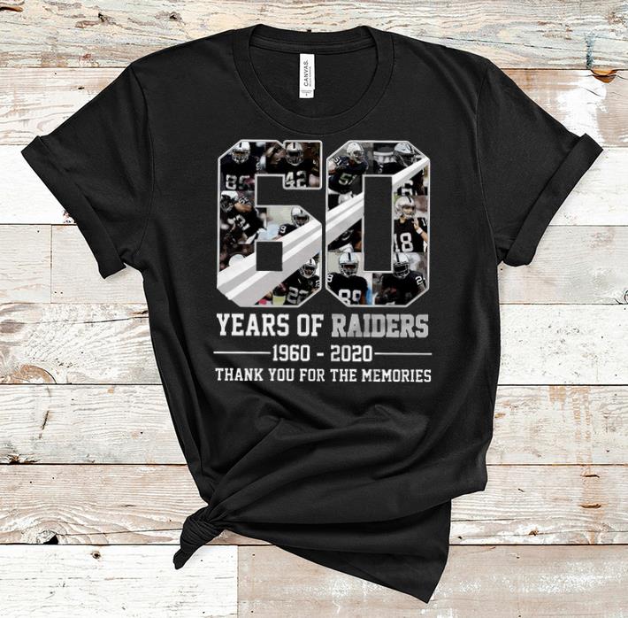 Premium 60 Years Of Oakland Raiders Thank You For The Memories shirt 1 - Premium 60 Years Of Oakland Raiders - Thank You For The Memories shirt