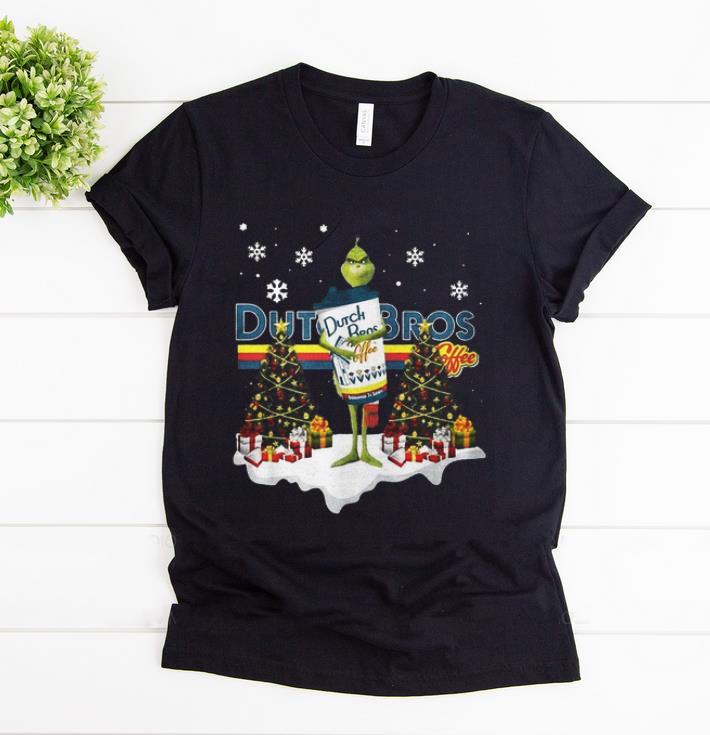 Premium Christmas Tree Grinch Hug Dutch Bros Coffee shirt 1 - Premium Christmas Tree Grinch Hug Dutch Bros Coffee shirt