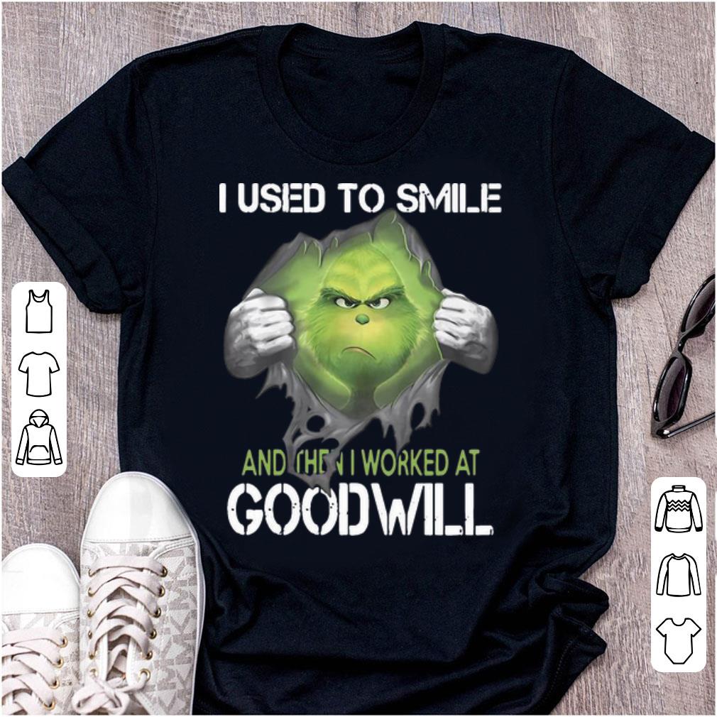 Premium Grinch I Use To Smile And Then I Worked At Goodwill Grinch shirt 1 - Premium Grinch I Use To Smile And Then I Worked At Goodwill Grinch shirt