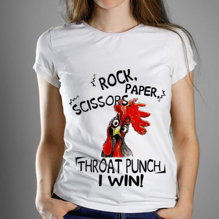 Premium Rock paper scissors throat punch I win chicken shirt 1 - Premium Rock paper scissors throat punch I win chicken shirt