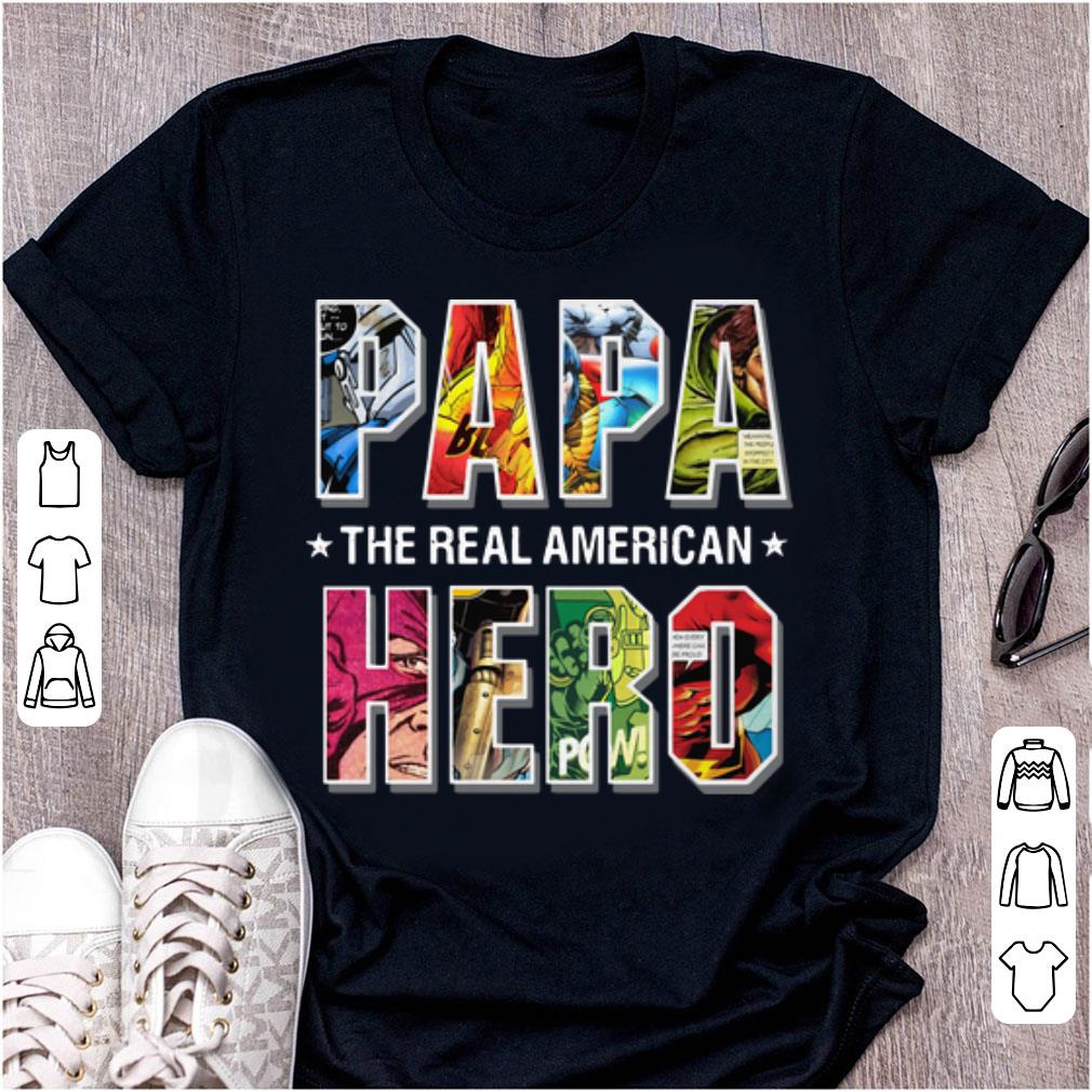 Premium The Real American Hero Superheroes Papa shirt 1 - Premium The Real American Hero Superheroes Papa shirt