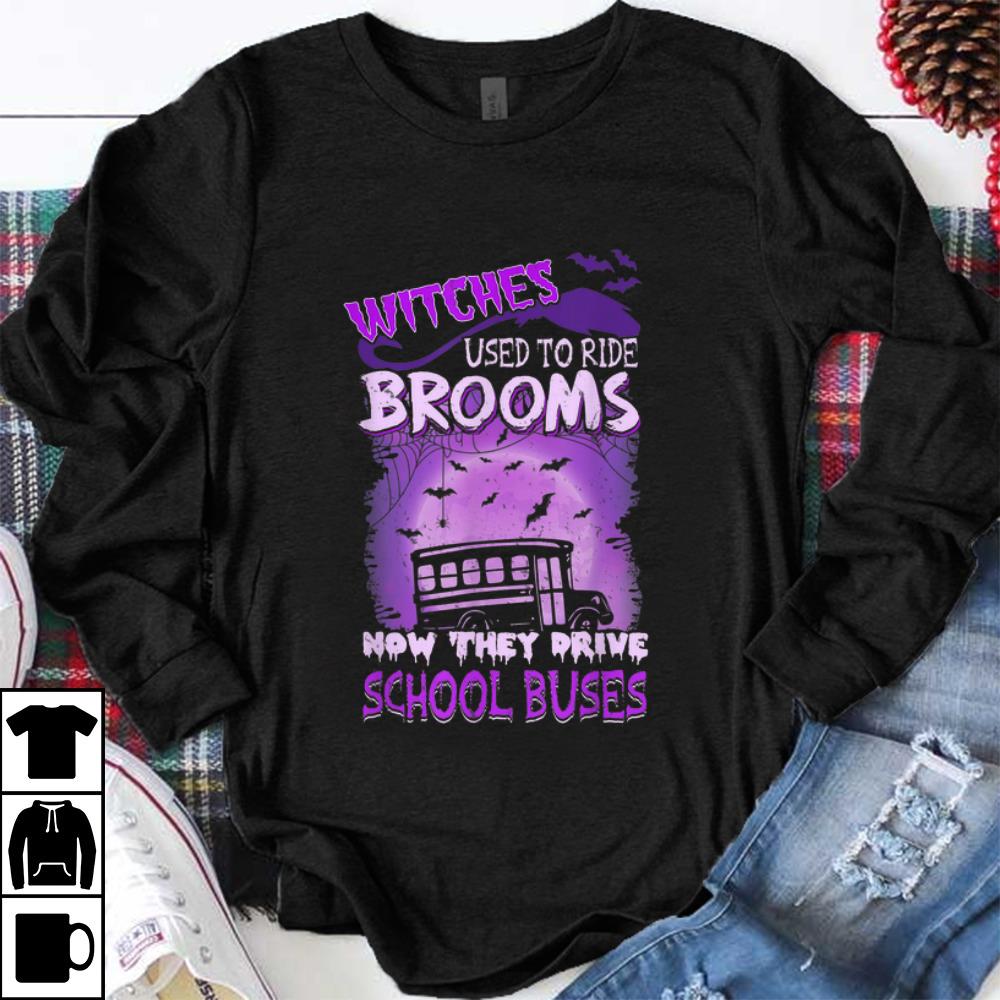 Premium Witches Used To Ride Broom School Bus Driver Halloween shirt 1 - Premium Witches Used To Ride Broom - School Bus Driver Halloween shirt