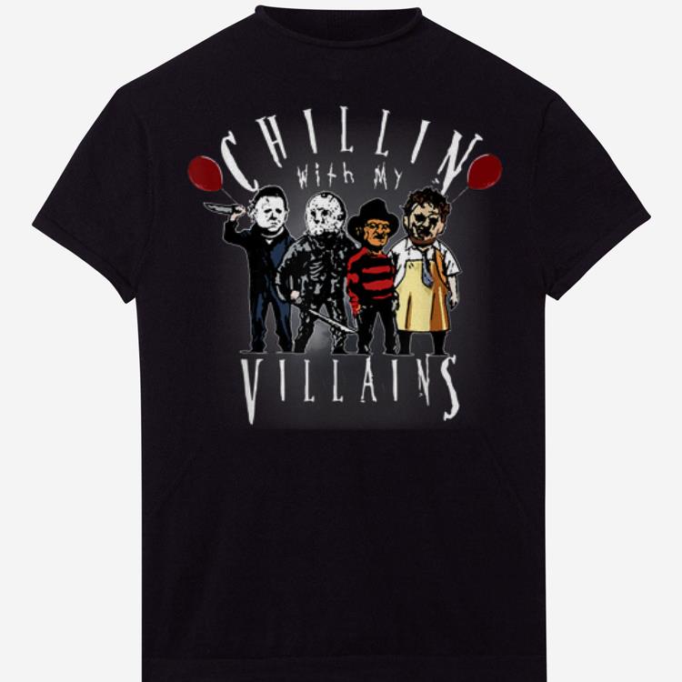Pretty Chillin With My Villains Creepy Halloween Horror Character shirts 1 - Pretty Chillin With My Villains Creepy Halloween Horror Character shirts
