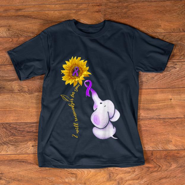 Pretty Elephant I Will Remember For You Sunflower Alzheimer s Awareness shirt 1 - Pretty Elephant I Will Remember For You Sunflower Alzheimer's Awareness shirt