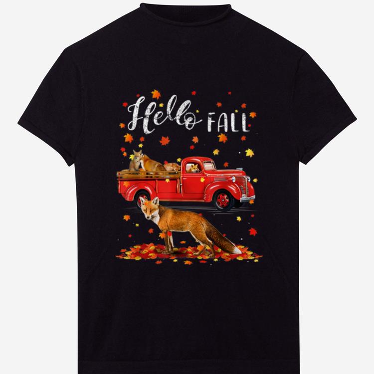 Pretty Maple Fox Leaf Autumn Happy Fall Y all Red Truck shirts 1 - Pretty Maple Fox Leaf Autumn Happy Fall Y'all Red Truck shirts