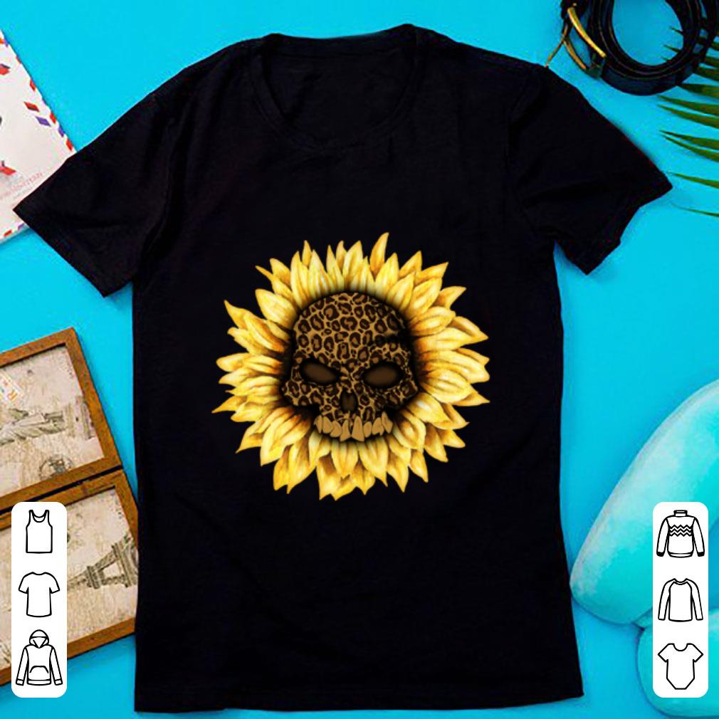 Pretty Skull Sunflower Leopard Halloween shirt 1 - Pretty Skull Sunflower Leopard Halloween shirt