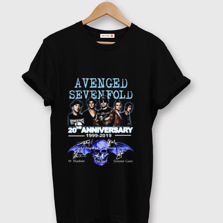 Top 20th Anniversary 1999 2019 Signatures Avenged Sevenfold shirt 1 - Top 20th Anniversary 1999-2019 Signatures Avenged Sevenfold shirt
