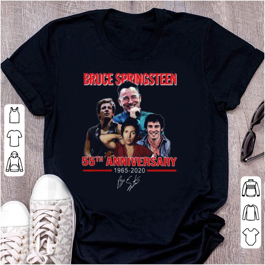 Top Bruce Springsteen 55th Anniversary 1965 2020 Signature shirt 1 - Top Bruce Springsteen 55th Anniversary 1965-2020 Signature shirt