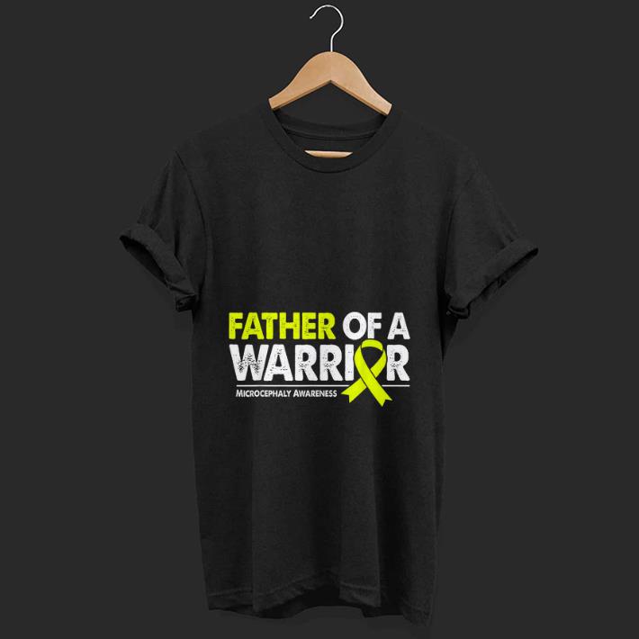 Top Father of a Warrior Yellow Ribbon Microcephaly Awareness shirt 1 - Top Father of a Warrior Yellow Ribbon Microcephaly Awareness shirt