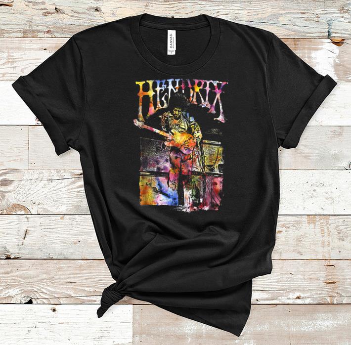 Top Jimi Hendrix Watercolor Playing Guitar shirt 1 - Top Jimi Hendrix Watercolor Playing Guitar shirt