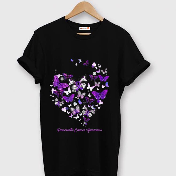 Top Pancreatic Cancer Awareness Butterfly Heart shirt 1 - Top Pancreatic Cancer Awareness Butterfly Heart shirt