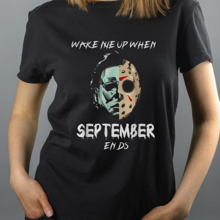 Awesome Michael Myers Jason Voorhees Wake Me Up When September Ends shirt 4 - Awesome Michael Myers Jason Voorhees Wake Me Up When September Ends shirt