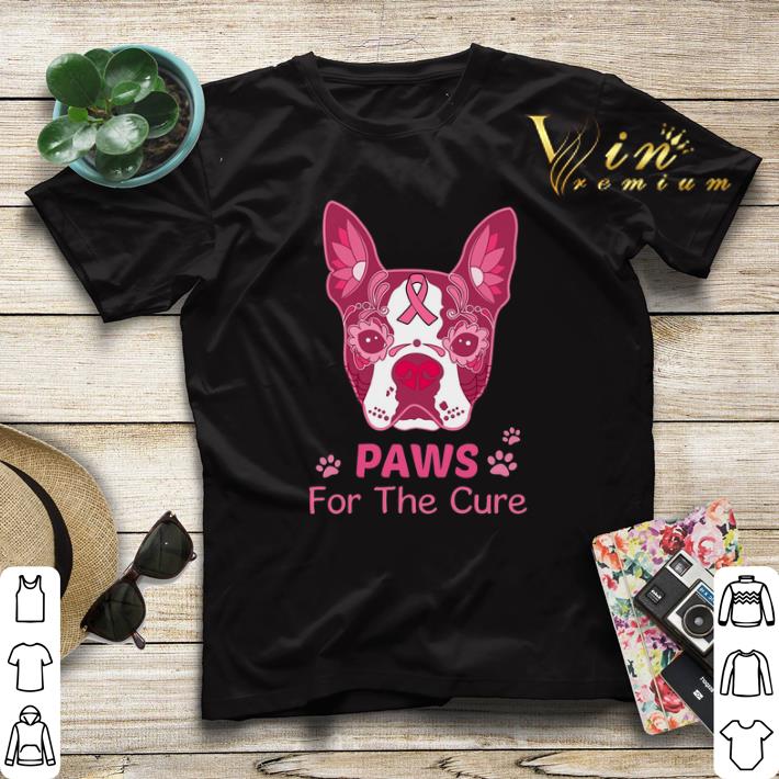 Breast Cancer Awareness paws for the cure Boston Terrier shirt sweater Breast Cancer Awareness paws for the cure Boston Terrier shirt sweater 4 - Breast Cancer Awareness paws for the cure Boston Terrier shirt sweater
