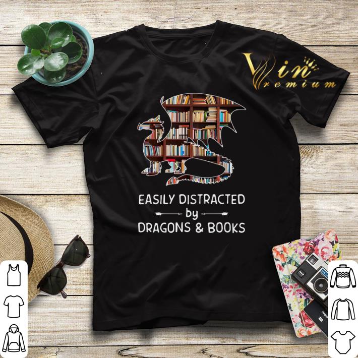 Easily distracted by dragons and books shirt sweater 4 - Easily distracted by dragons and books shirt sweater