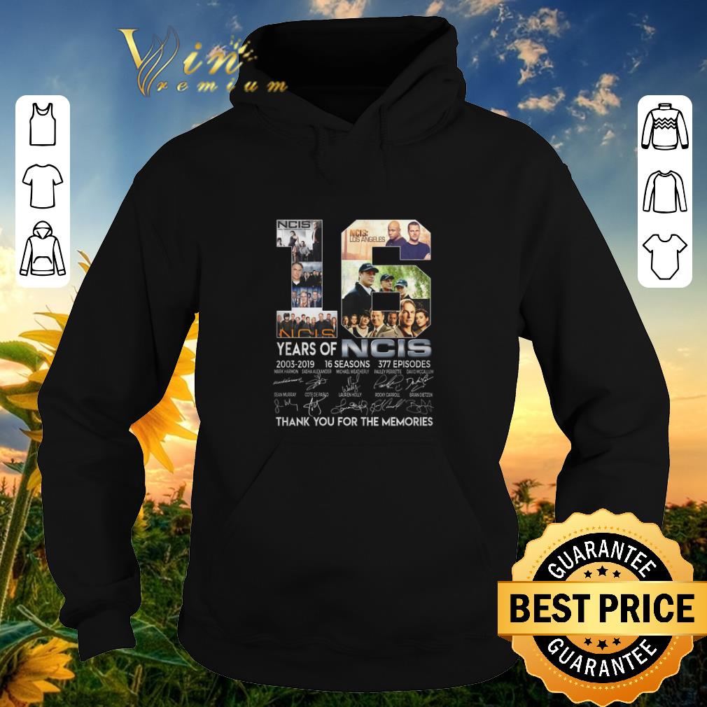 Funny Thank you for the memories 16 years of NCIS 2003 2019 16 seasons shirt 4 - Funny Thank you for the memories 16 years of NCIS 2003-2019 16 seasons shirt