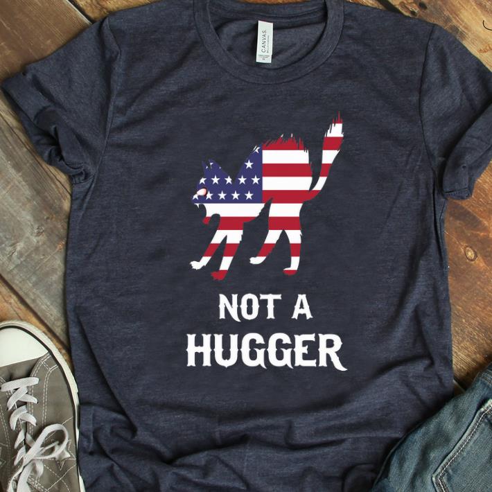 Hot Cat Not A Hugger American flag shirt 1 - Hot Cat Not A Hugger American flag shirt