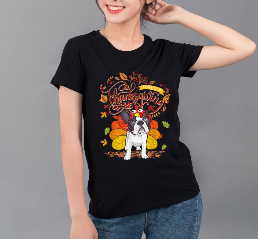 Hot French bulldog Wearing Turkey Hat Fall Autumn Thanksgiving shirt 4 1 - Hot French bulldog Wearing Turkey Hat Fall Autumn Thanksgiving shirt