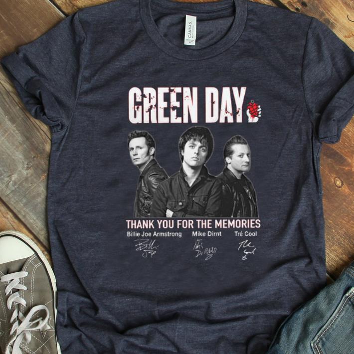 Hot Green Day Signatures Thank You For The Memories shirt 1 - Hot Green Day Signatures Thank You For The Memories shirt