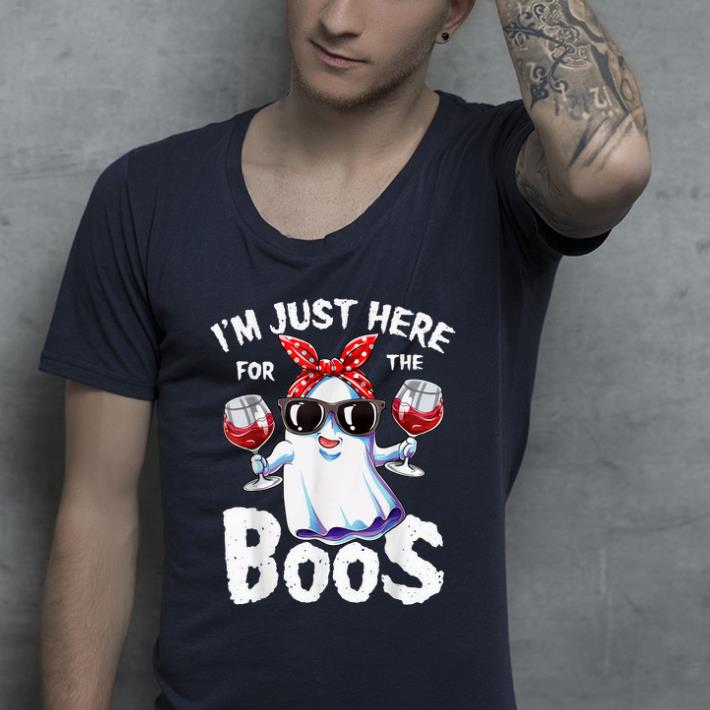 Hot I m Just Here For The Boos Wine Halloween shirt 4 - Hot I'm Just Here For The Boos Wine Halloween shirt