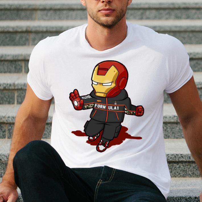 Nice Chibi Iron Man FORMULA 1 Nike Avengers shirt 4 - Nice Chibi Iron Man FORMULA 1 Nike Avengers shirt