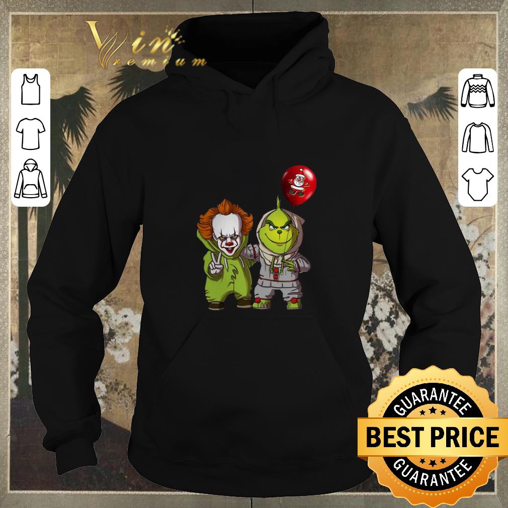 Official Baby Pennywise and Grinch shirt sweater 4 - Official Baby Pennywise and Grinch shirt sweater