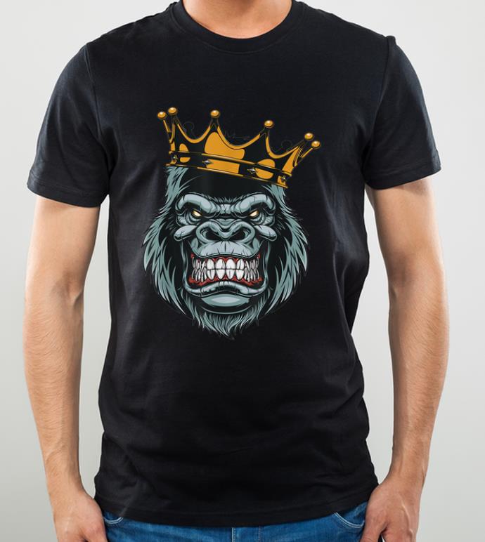 Official Gorilla King ferocious gorilla on with crown Halloween shirt 4 - Official Gorilla King ferocious gorilla on with crown Halloween shirt