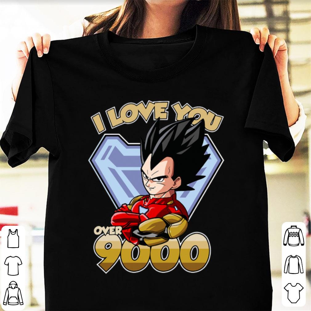 Official I Love You Over 9000 Vegeta shirt 1 - Official I Love You Over 9000 Vegeta shirt