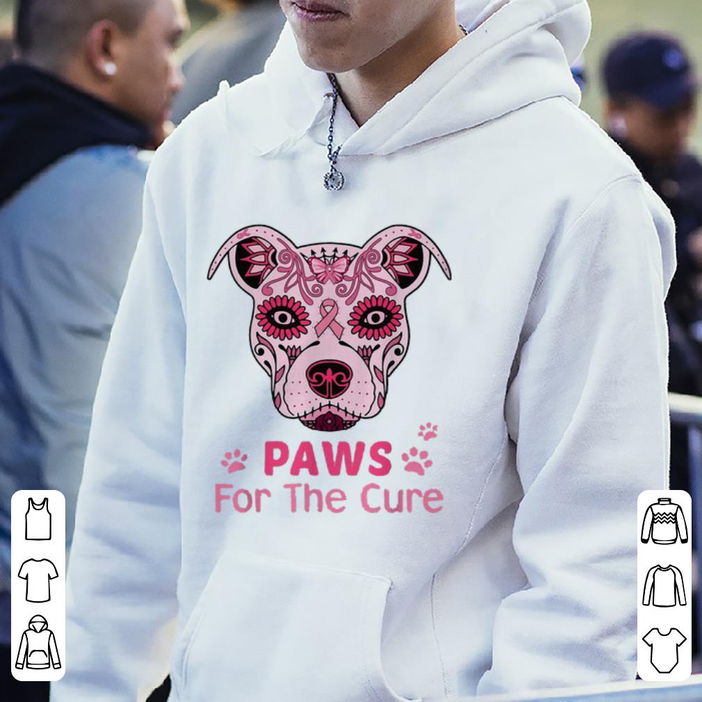 Official Pitbull Paws For The Cure Breast Cancer Awareness shirt 4 - Official Pitbull Paws For The Cure Breast Cancer Awareness shirt