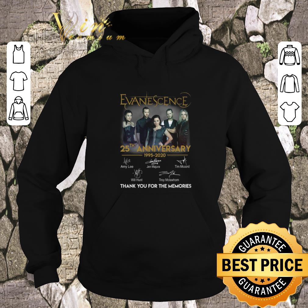 Official Signatures Evanescence 25th anniversary 1995 2020 shirt 4 - Official Signatures Evanescence 25th anniversary 1995-2020 shirt