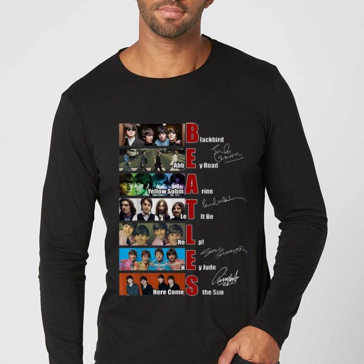 Official The Beatles Blackbird Abbey Road Let It Be Signatures shirt 4 - Official The Beatles Blackbird Abbey Road Let It Be Signatures shirt