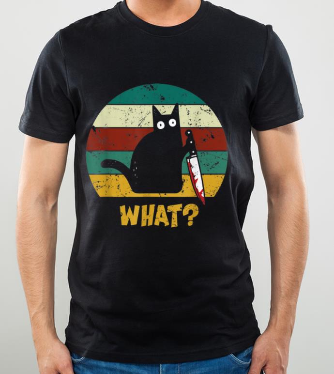Official What Murderous Cat With Knife Halloween Vintage shirt 4 2 - Official What Murderous Cat With Knife Halloween Vintage shirt