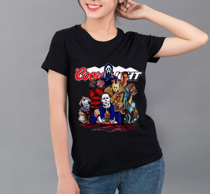 Original Halloween Horror Character Drinking Coors Light Beer shirt 4 - Original Halloween Horror Character Drinking Coors Light Beer shirt