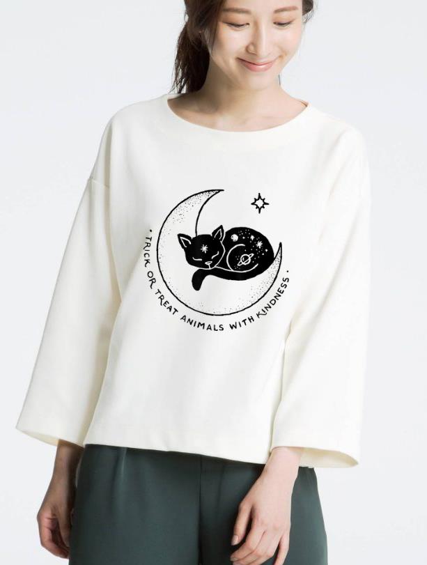Original Trick Or Treat Animals With Kindness Sleeping Cat With Moon shirt 4 - Original Trick Or Treat Animals With Kindness Sleeping Cat With Moon shirt