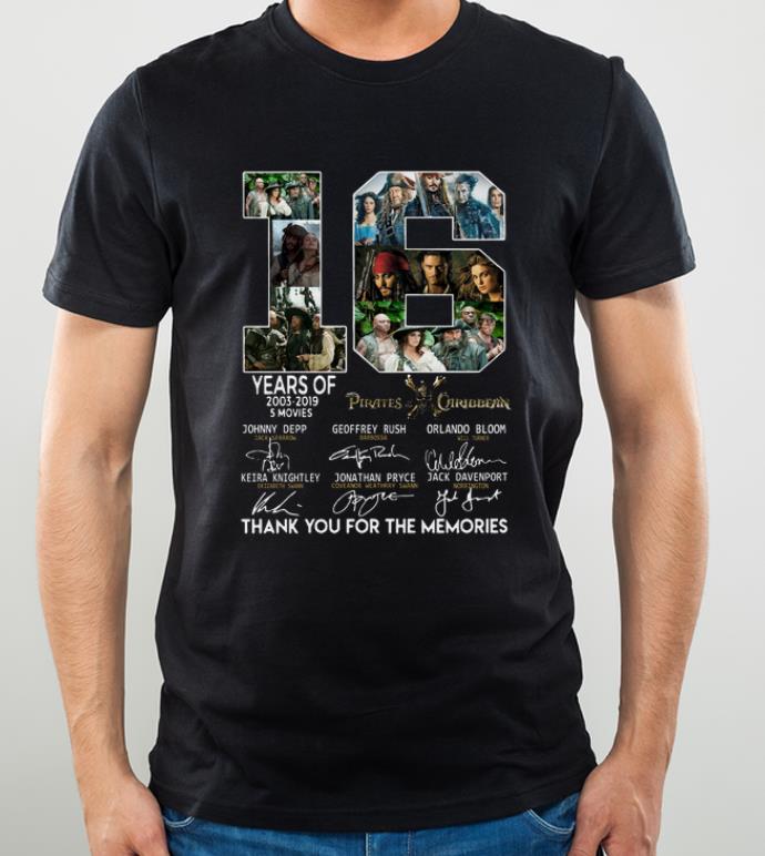 Premium 16 Years Of Pirates The Of Caribbean Thank You For The Memories Signatures shirt 4 - Premium 16 Years Of Pirates The Of Caribbean Thank You For The Memories Signatures shirt