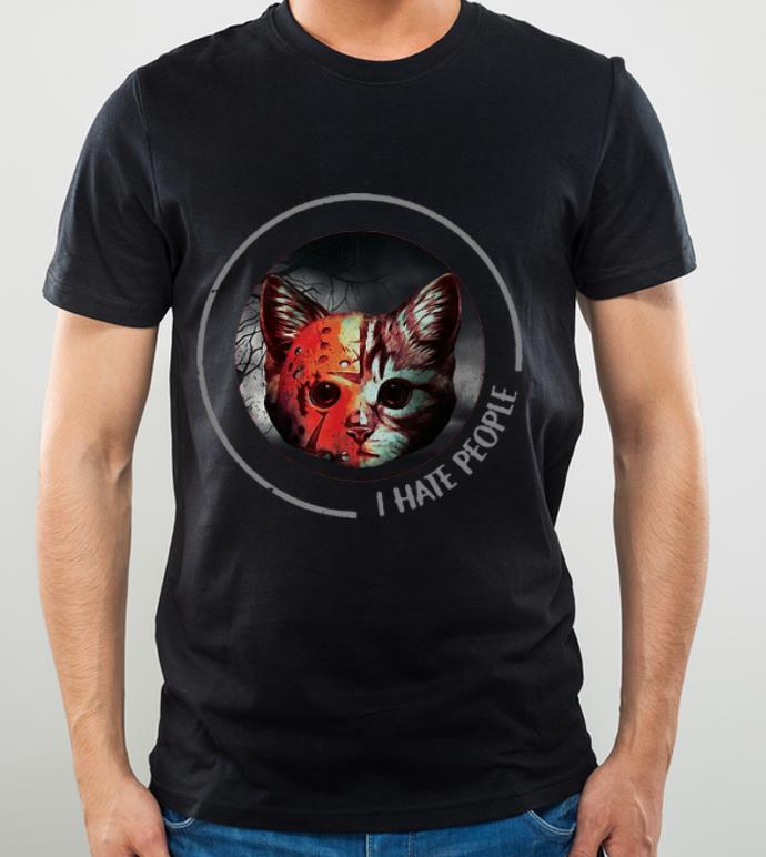 Premium Jason Voorhees And Cat I Hate People shirt 4 - Premium Jason Voorhees And Cat I Hate People shirt