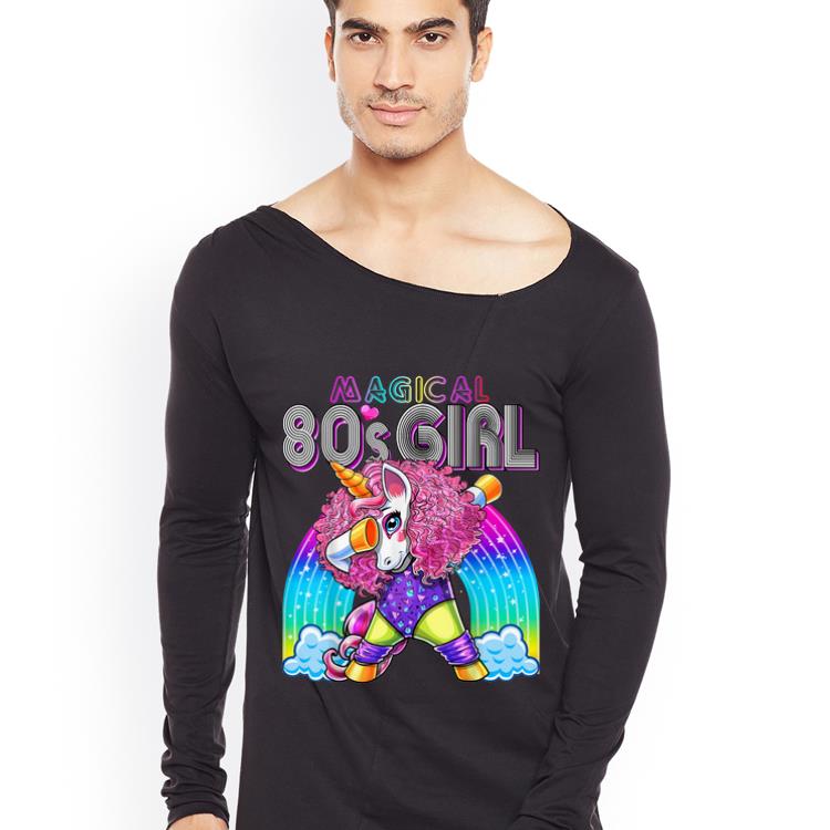 Premium Magical 80 s Girl Dabbing Unicorn Rainbow shirt 4 - Premium Magical 80's Girl Dabbing Unicorn Rainbow shirt