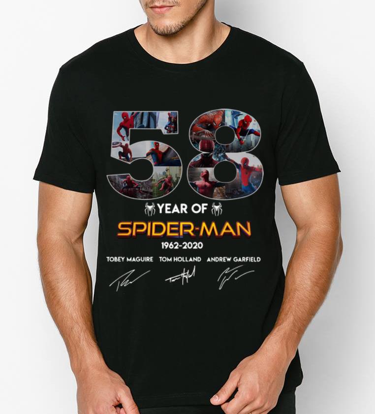 Premium Spider Man 58 Years 1962 2020 Signatures shirt 4 - Premium Spider Man 58 Years 1962-2020 Signatures shirt