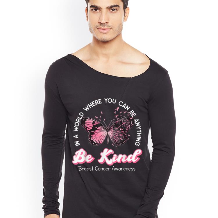 Pretty Be Kind Pink Ribbon Butterfly Breast Cancer Awareness shirt 4 - Pretty Be Kind Pink Ribbon Butterfly Breast Cancer Awareness shirt