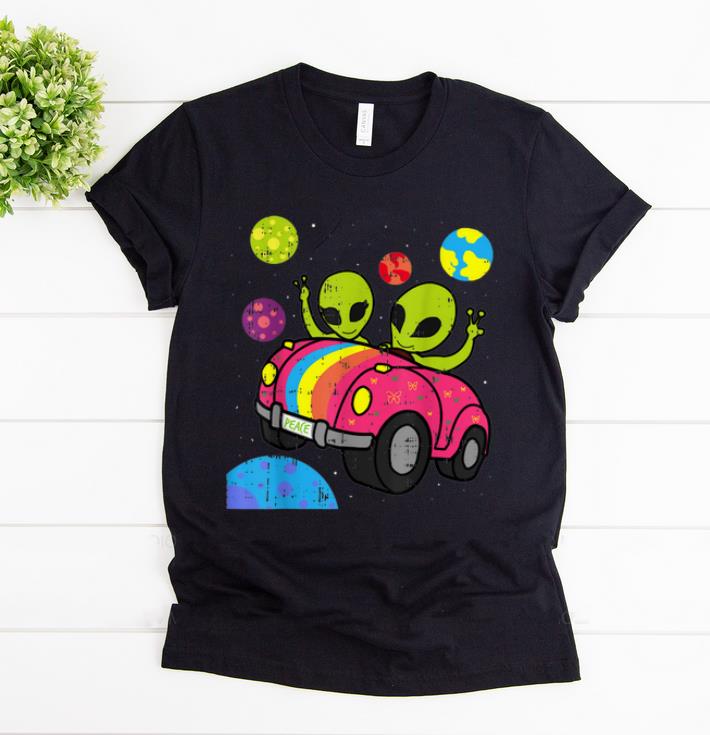 Pretty Hippie Alien Space Roadtrip Car Peace Area 51 Halloween Gift shirt 1 - Pretty Hippie Alien Space Roadtrip Car Peace Area-51 Halloween Gift shirt