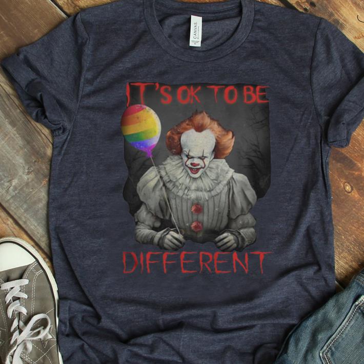 Pretty Pennywise ITs Ok To Be Different Rainbow Balloon shirt 1 - Pretty Pennywise ITs Ok To Be Different Rainbow Balloon shirt
