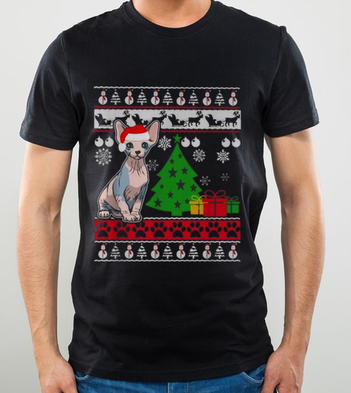 Pretty Sphynx Cat Christmas Ugly Christmas shirt 4 1 - Pretty Sphynx Cat Christmas Ugly Christmas shirt