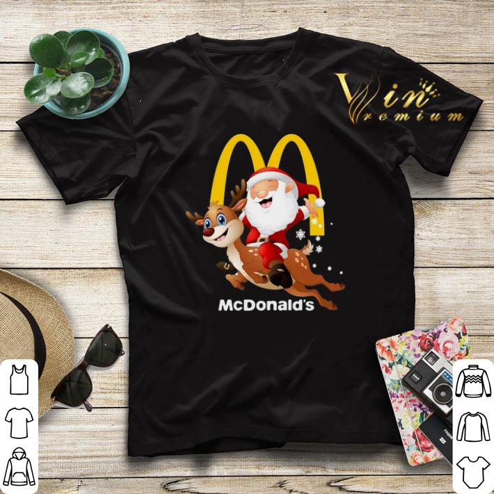 Santa Claus riding reindeer McDonald's shirt sweater Santa Claus riding reindeer McDonald s shirt sweater 4 - Santa Claus riding reindeer McDonald's shirt sweater