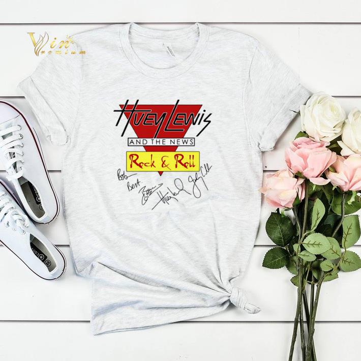 Signatures Huey Lewis and the news Rock & Roll shirt Signatures Huey Lewis and the news Rock Roll shirt 4 - Signatures Huey Lewis and the news Rock & Roll shirt