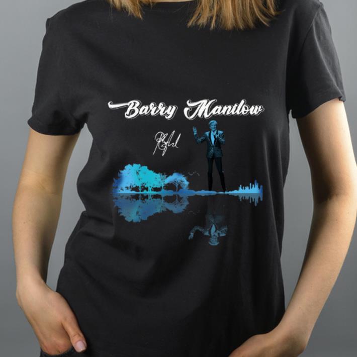 Top Barry Manilow Guitar Lake Water Reflection Signature shirt 4 - Top Barry Manilow Guitar Lake Water Reflection Signature shirt